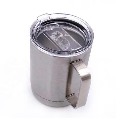 China Sustainable 10oz Stainless Steel Camp Mug With TripleGrip Handle Best Selling Products for sale