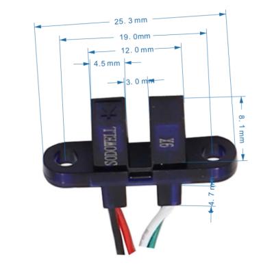 China Hematology Analyzer 3mm Groove Dustproof Photoelectric Switch Photoelectric Sensor For Medical Liquid Pump for sale