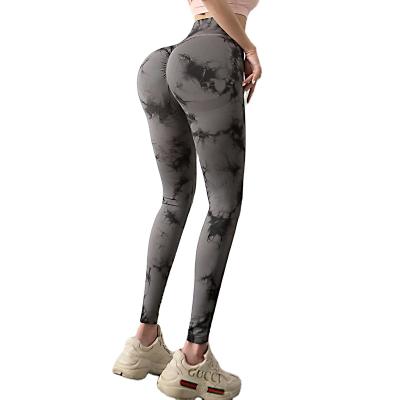 China Custom Logo High Feeling Breathable Nude Marble Print Butt Lift Yoga Pants Tights Leggings Logo for sale