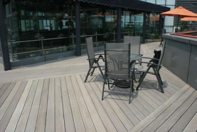 China Flexible WPC Composite Decking Patio WPC Construction Decking for sale