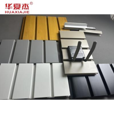 China Smooth Surface PVC Slatwall Panel Garage Panel Indoor Decoration Material for sale