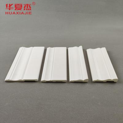 China 12ft Length Drip Cap PVC Decorative Mouldings / PVC Trim Board For Interior for sale