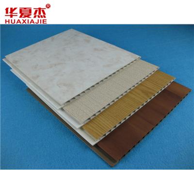 China Waterproof Strip PVC Ceiling Panels wooden grain PVC wall panel For Residential 1.5kg/sqm for sale