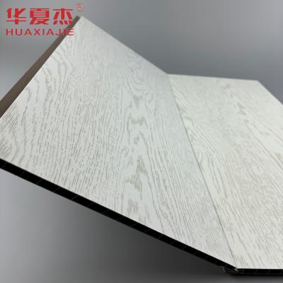 China Best Selling Laminated White  Pvc Wall Panel Simulated Wood Grain Pvc Ceiling Decor Panel For Apartment for sale