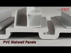 Ultralight PVC Slatwall Panels Laminated Flexible Grey For Showroom