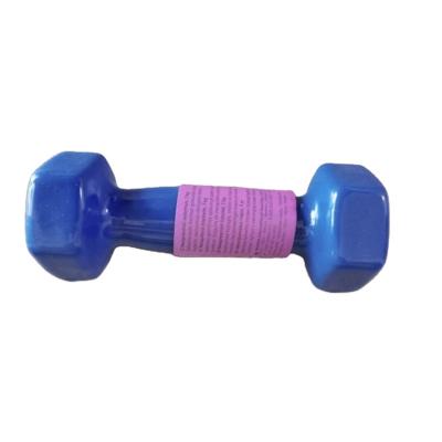 China Hot Selling High Quality Universal Glossy Iron+rubber Vinyl Material Coated Dumbbell for sale