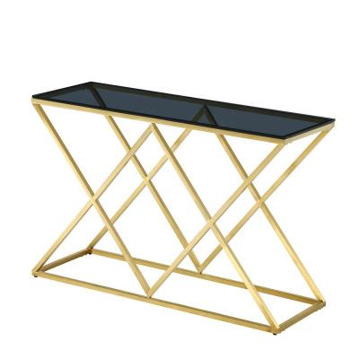 China Durable Customized Glass Coffee Table Coffee Table Marble Gold Tempered Glass Coffee Table for sale