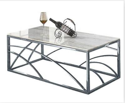 China 2021 durable wholesale coffee table gold marble stainless steel coffee table gold coffee table for sale