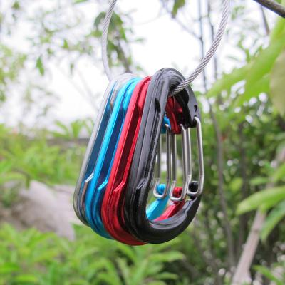 China Multifunctional Color G Tool Camping Survival Hook Aluminum Carabiner Buckle For Backpack Keychains for sale