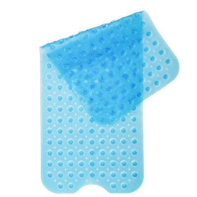 China 2021 Viable Hot Selling Non Slip Shower Mat PVC Suction Cups Drain Holes Custom Non Slip Shower Anti-Slip Bathroom Mats for sale