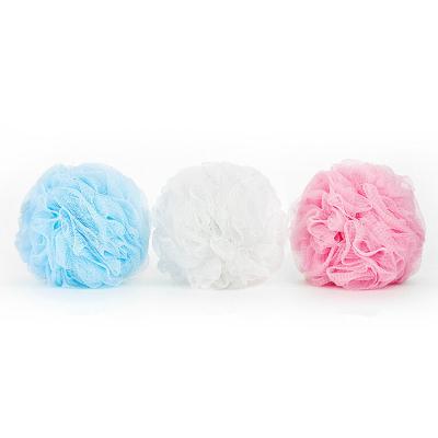 China Modern Bathroom 25g Colored Bath Salt Bubble Bath Nylon Foaming Flower Ball Set for sale