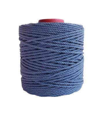 China 5mm Macrame Cotton Rope Cord Twine 3 Strands Twisted for Length 0-10000m Specifications for sale