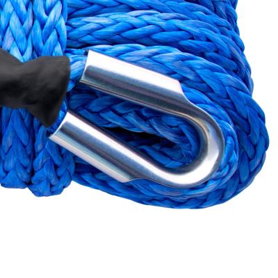 China 4500 Lbs Cable Pulling Winch with UHMWPE Towing Rope and Braided Synthetic Rope for sale