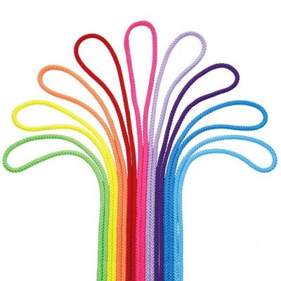 China 2-20mm Diameter Nylon Rope for Square Dancing Solid Rainbow Color Gymnastics Rope for sale