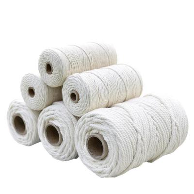 China 3mm Natural Cotton Macrame Cord Twisted Bulk Parachute Rope for Macrame Wall Hangings for sale