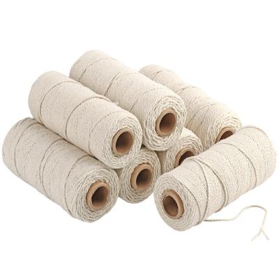 China 220m/roll Wool Yarn Macrame Recycled Cotton Rope Basket Decoration for sale