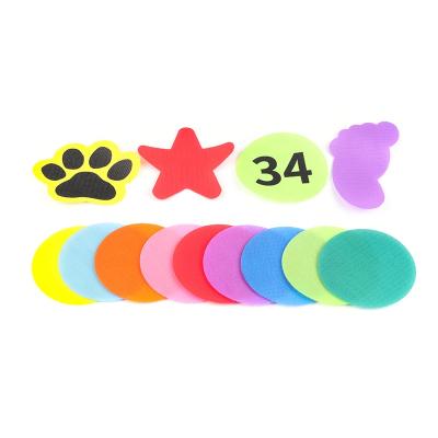 China Sustainable Nylon Colorful Hook And Loop With Number Sitting Spots Line Markers For Teachers And Educators for sale