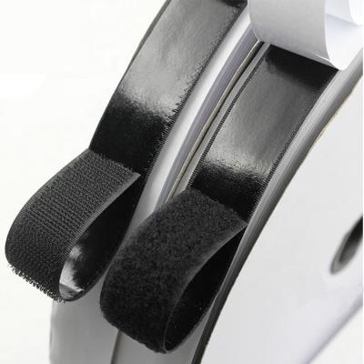 China Manufacturer Custom Viable Premium Fasteners Glue Hook And Loop Strong Sticky Self Adhesive Tape for sale