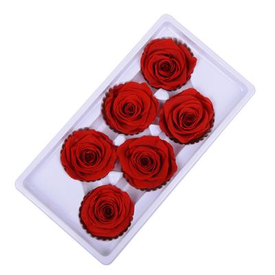 China Wholesale Luxury Eternal Box Stabilized Long Llasting Hat Preserved Flower Rose Head for sale