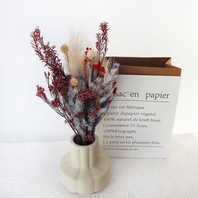 China Wholesale Natural Touch Flower Decor Flower Bouquet Dried Flower Arrangement for sale