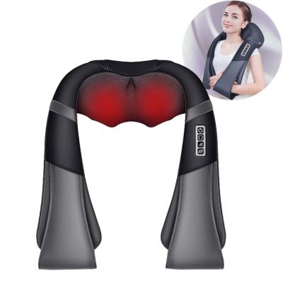 China Best Electric Deep Shiatsu Pain Relief Shoulder Warmer Cordless Hot Selling Neck Massager Kneading Back Belt for sale