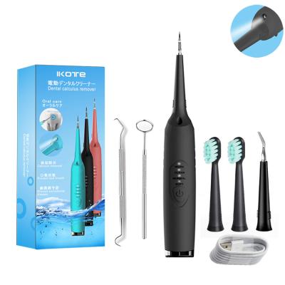 China Electric Sonic Dental Plaque Remover Tooth Calculus Remover Tooth Calculus Cleaner Tooth Cleaner Home Use for sale