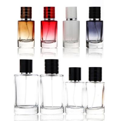 China 30Ml 50Ml 100Ml Personal Care Arabic Simple Empty Crimp Low Moq Modern Spray Perfume Glass Bottle for sale