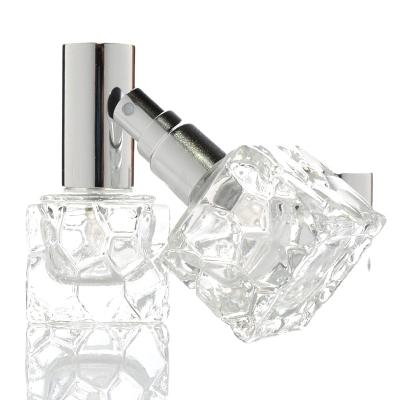 China High Quality Personal Care Clear Empty Bottle 10Ml Square Spray Glass Perfume Bottle for sale