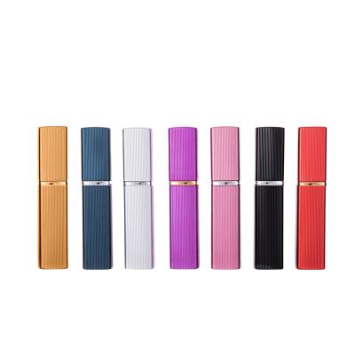 China Personal Care Perfume Bottle Colorful Square Wholesale Recyclable Aluminum Perfume Bottle for sale