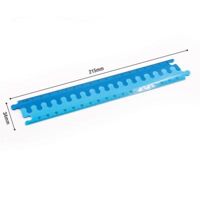 China Acrylic Plastic Straight Ruler Tool Kids Measuring Tool, Two Pieces Join Together for sale