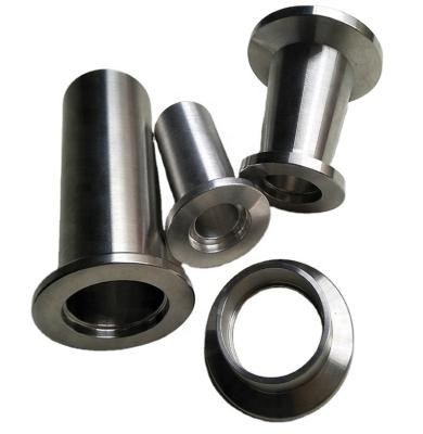 China vacuum flange & stainless steel high vacuum stainless steel components long ISO components KF CF welding neck socket aluminum short nipple flanges for sale