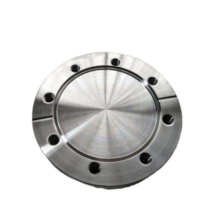 China Super High Vacuum Flange Fittings Stainless Steel Crawl Combine CF Plate Blind Flange With Hole Connection for sale