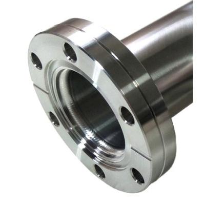 China Ss304 304L 316 & 316L; 316LN-ESR Stainless Steel High Vacuum Flange and Components CF Combine Vacuum-Neck Weld Flange Bored Nipple Fitting for sale