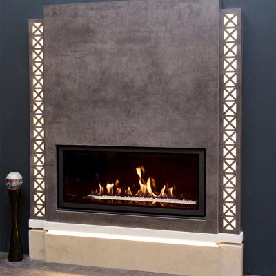 China Modern Design Large Modern Luxury Interior Stone Stove Fireplace Mantel Surround for sale