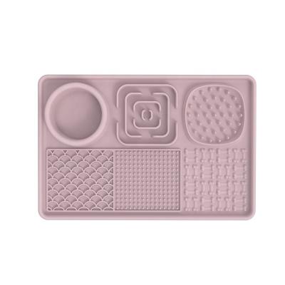 China Silicone Stocked Dog Lick Mat Pet Dog Lick Pad Non-Slip Food Protector Pet Licking Mat Feeder Cat Dog Lick Mat Eco-Friendly Slow Feeder for sale