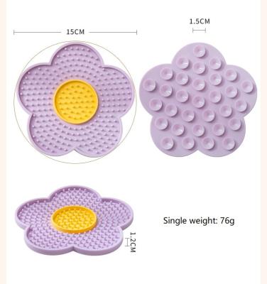 China Food Grade Custom Silicone Stocked Slow Feeder Dog Lick Mat Pad For Dog Anxiety Relief Pet Licking Protective Pet Slicker Wholesale Brush for sale