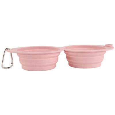 China Stocked 2023 New Pet Bowl Outdoor Convenient Folding Cats Silicone Bowl And Dogs Rice Bowl Slow Feeding Protection Multifunctional Dish for sale