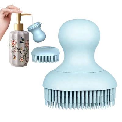 China Eco-Friendly Silicone Pet Bath Brush For Dog And Cat Washing, Soothing Soft Massage Hair Silicone Comb With Shampoo Dispenser for sale