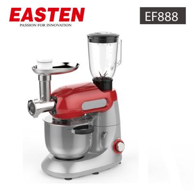 China Easten Kitchen Plastic Stand Food Mixer EF888/ 1000W Electric Dough Cake Stand Mixer With Meat Grinder for sale