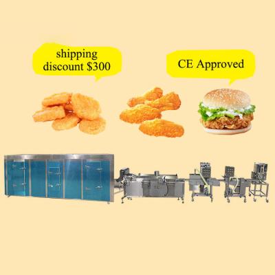 China Easily Operate Automatic Stainless Steel Nuggets Making Machine Chicken CE Chicken Nuggets Production Line for sale