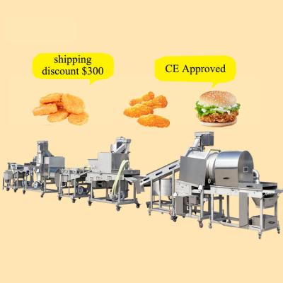 China Easily Operate Automatic Meat Pie Pressing Forming Machine Chicken Nuggets Burger Patty Fish Fillet Production Line for sale