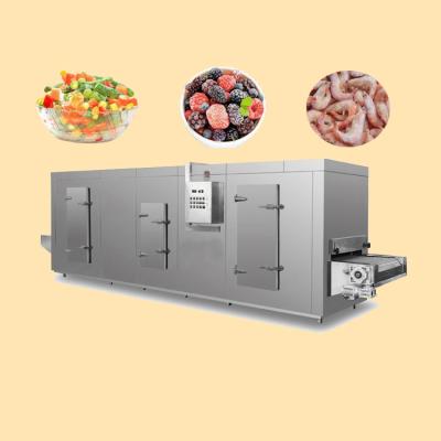 China Source factory banana corn vannamei shrimp iqf tunnel specification frozen air freezing machine for sale