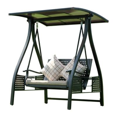 China Modern Outdoor Patio Chair Garden Swing Chair 2 Seat Hanging Swing Chair With Canopy for sale