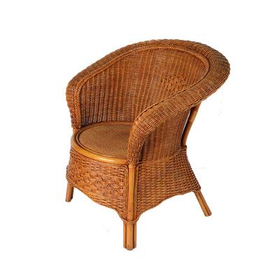 China Wicker chair three-piece (the other) balcony adjustable natural hand-woven elderly home chair back rattan chair for sale