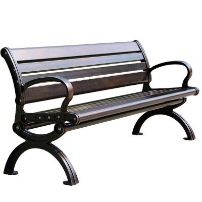 China Modern Outdoor Park Chair Leisure Backrest Bench Cast Aluminum Bench Easy To Disassemble And Transport Non-rust Cast Aluminum Bench for sale