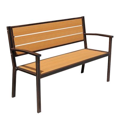 China Modern High Quality Outdoor Waterproof Wooden Chair Long Park Plastic Wrought Iron Metal Bench Outdoor Bench for sale