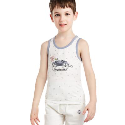 China Summer Kids Cotton Underwear Breathable Sleeveless Vest For Boys for sale