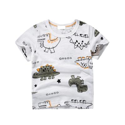 China Wholesale 100% pure QUICK DRY cotton kids cartoon printing kids fancy summer boys T-shirt for sale