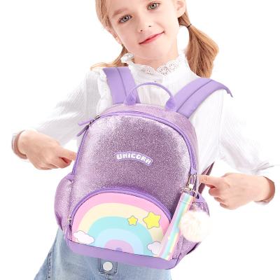 China Custom Kids Cartoon Waterproof Polyester Cloth Toddlers Kids School Bags For Girls for sale