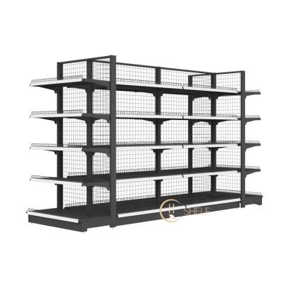 China Good Price Wire Mesh Supermarket Shelf Retail Store Double Sided Mesh Wire Shelves Snack Shop Display Shelving for sale